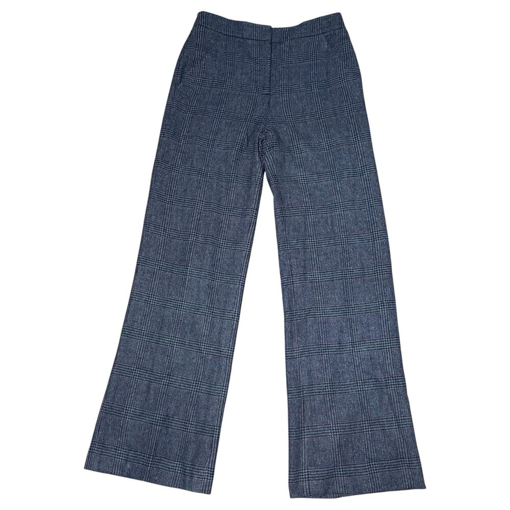 Veronica Beard Tonelli Pants Plaid Tweed Trousers Wool Blend Career Blue Size 4